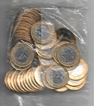 Sachê Original Banco Central Com 50 Moedas 2016 de R$ 1,00 de Real