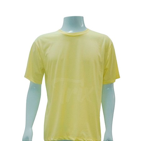 CAMISETA BÁSICA AMARELO BB  100% POLIÉSTER - LINHA SUPREME/ANTI-PILLING