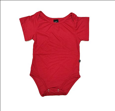 BODY INFANTIL VERMELHO 100% POLIÉSTER