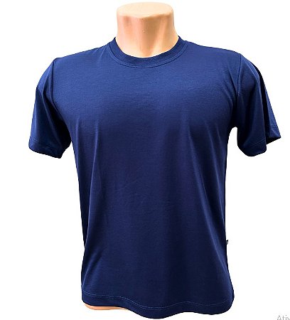 CAMISETA BÁSICA PV AZUL MARINHO- LINHA SUPREME/ANTI-PILLING
