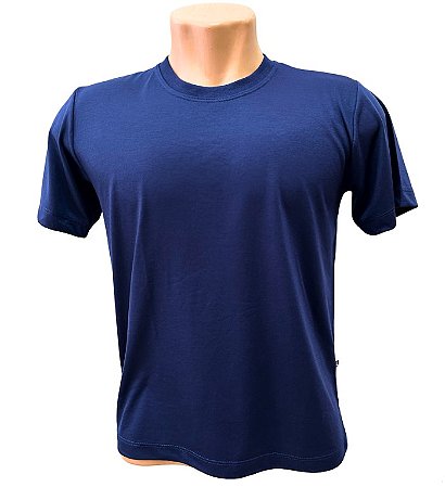 CAMISETA BÁSICA AZUL MARINHO 100% ALGODÃO