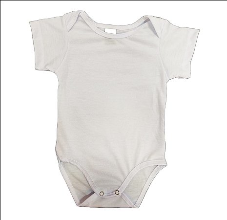BODY INFANTIL BRANCO 100% POLIÉSTER