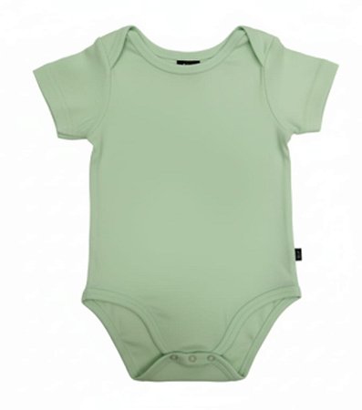 BODY INFANTIL VERDE BEBÊ 100% POLIÉSTER