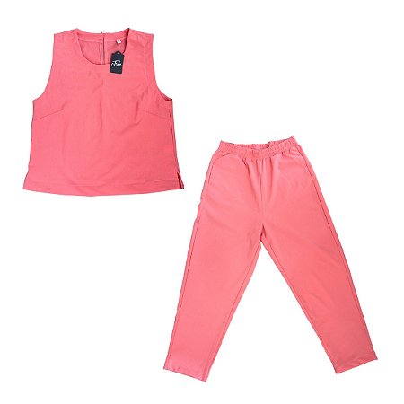 CONJUNTO MALHA CREPE GOIABA