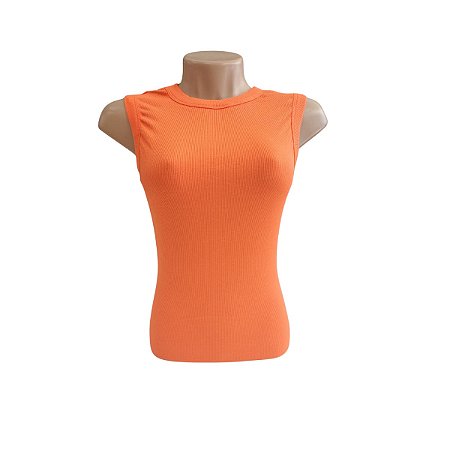 REGATA RIBANA MALHA CANELADA LARANJA