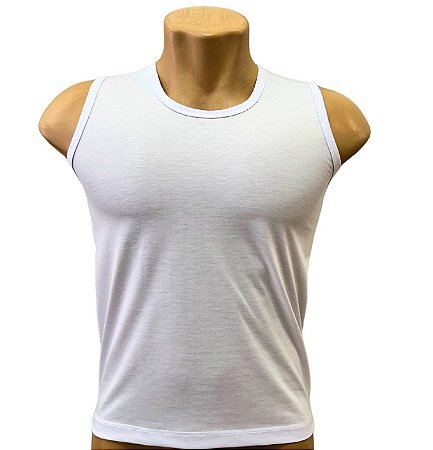 REGATA BRANCA MASCULINA 100% POLIÉSTER - LINHA SUPREME/ANTI-PILLING