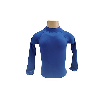 CAMISETA INFANTIL POLIAMIDA AZUL ROYAL COM PROTEÇÃO UV 50%