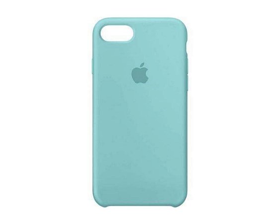 CAPA CASE CAPINHA SILICONE AVELUDADO IPHONE 7 (COR VERDE ÁGUA) - Sky Dreams