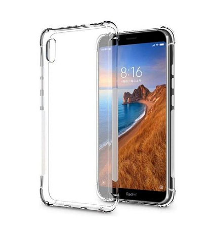 Capa antishock transparente com bordas reforçadas + pelicula 5D nano gel  compatível com xiaomi Redmi 7A - Sky Dreams