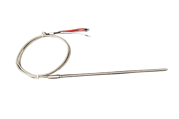 Pt100 3 Fios Haste inox 6x200 Mm Cabo Fibra 1 Metro