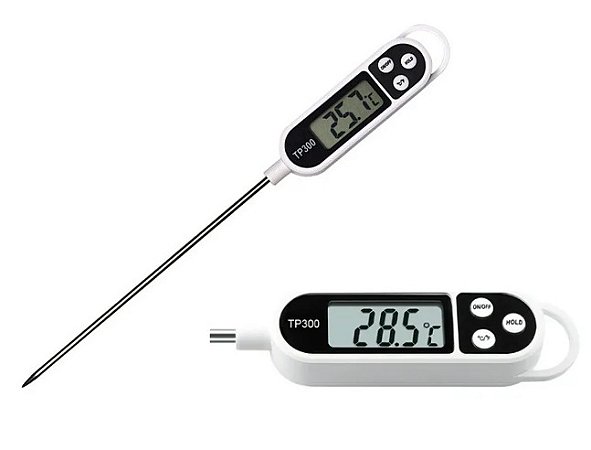 Termômetros Digital Espeto Alimento -50 a 300 °C TP300 com certificado de Calibração