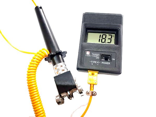 Kit Sensor de Carrinho Termopar com Termômetro Digital Tipo K