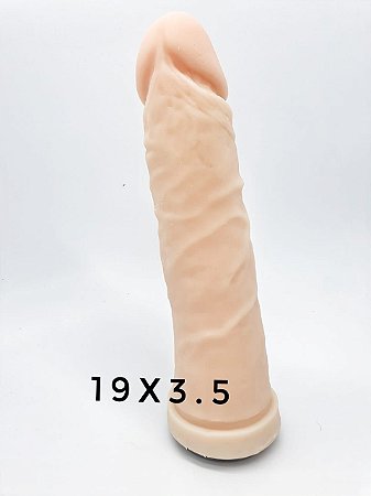 Prótese (Pinto de Borracha) macia com pino Cyberskin 19x3,5cm