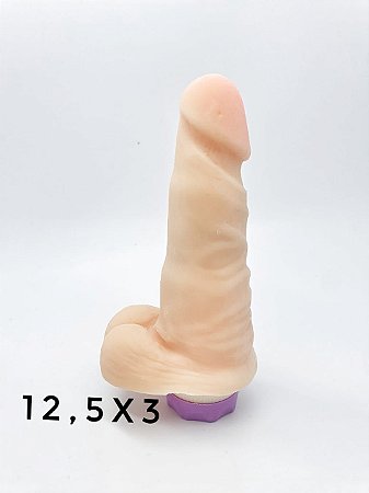 Vibrador Pênis em Cyberskin 12,5x3cm