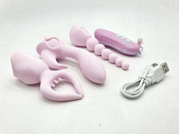 Vibrador Com 3 Ponteiras Diferentes