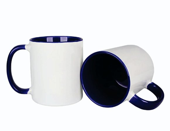 Caneca Alça e Interior Azul Escuro