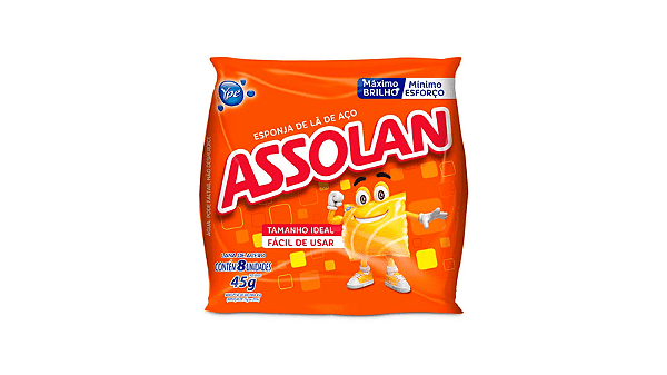 LÃ DE AÇO ASSOLAN 45 gr