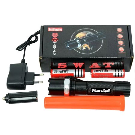 Lanterna Swat Tática de Led Recarregável - Personalizada