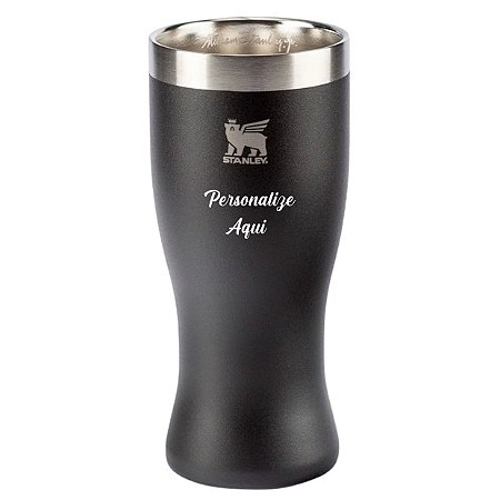 Copo Térmico Stanley Pilsner Glass Happy Hour Preto Foundry Black 444 ml - Personalizado