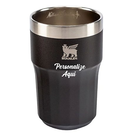 Copo Térmico Stanley Beer Tumbler Happy Hour Preto Foundry Black 384 ml - Personalizado