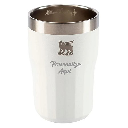 Copo Térmico Stanley Beer Tumbler Happy Hour Branco Pale Stone 384 ml - Personalizado
