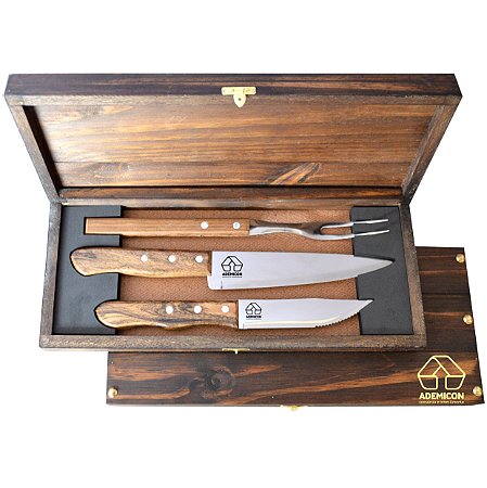 Kit Churrasco Simonaggio Personalizado - 03 Peças KE 005