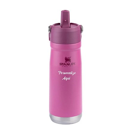 Garrafa Térmica Flip Straw Stanley Pink 651 ml - Personalizada