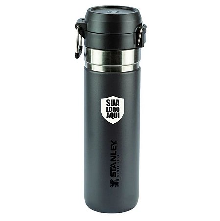 Garrafa Térmica Quick Flip Stanley Cinza 710 ml - Personalizada