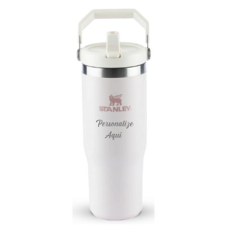Garrafa Térmica Tumbler Flip Straw Stanley Rose Quartz 887 ml - Personalizada