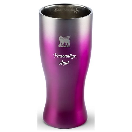 Copo Térmico Stanley Pilsner Glass Happy Hour Pink Vivid Violet 444 ml - Personalizado