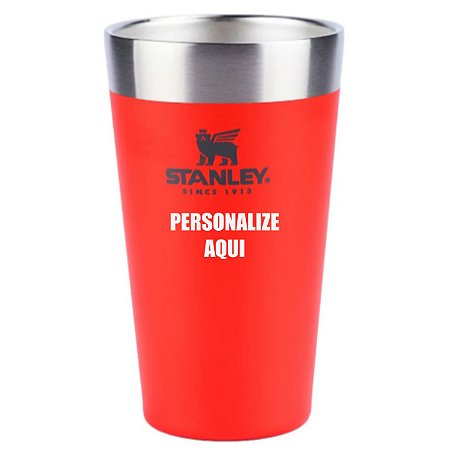 Copo Térmico Stanley Beer Vermelho Flame Red 473 ml - Personalizado