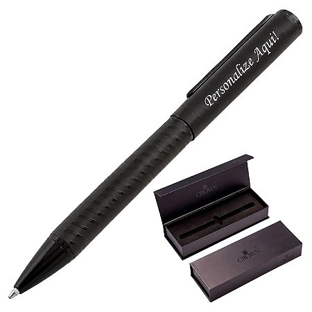 Caneta Crown Black Vitton - Personalizada
