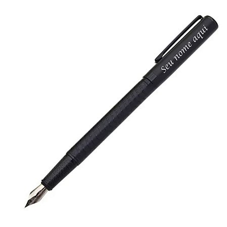 Caneta Crown Personalizada Black Vitton Tinteiro