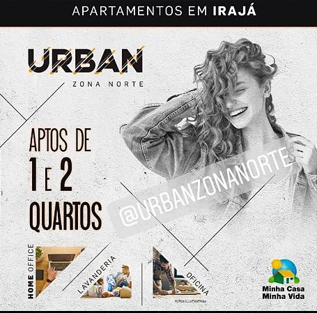 URBAN - IRAJÁ - 1 E 2 QUARTOS COM LAZER COMPLETO