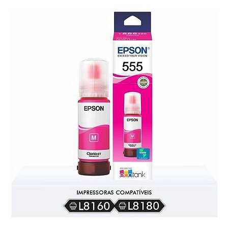 Refil Epson 555 Magenta T555 L8180 T555320 Original 70ml
