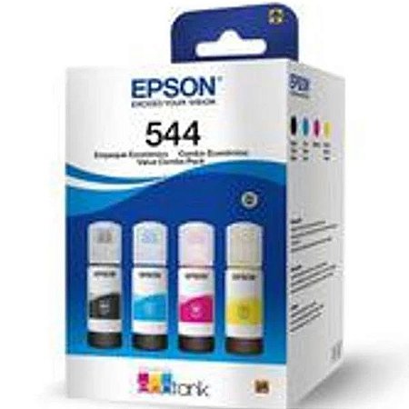 KiT Epson T544 Preto, Ciano, Magenta, Amarelo - ORIGINAL