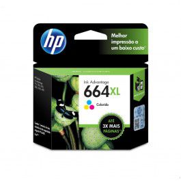Cartucho hp 664xl colorido hp original 8 ml
