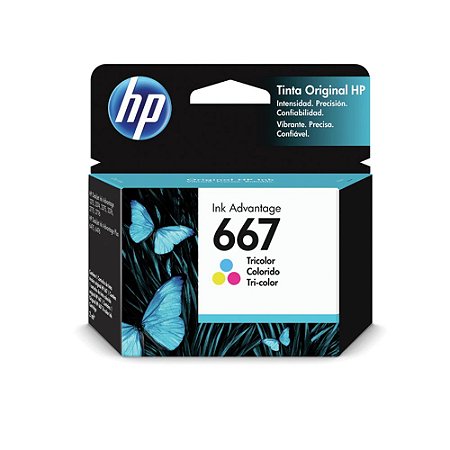 Cartucho de Tinta HP 667 Colorido Advantage Original - 3YM78AL