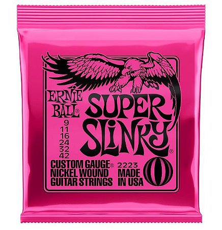 Encordoamento de Guitarra Ernie Ball Super Slinky 09 P02223