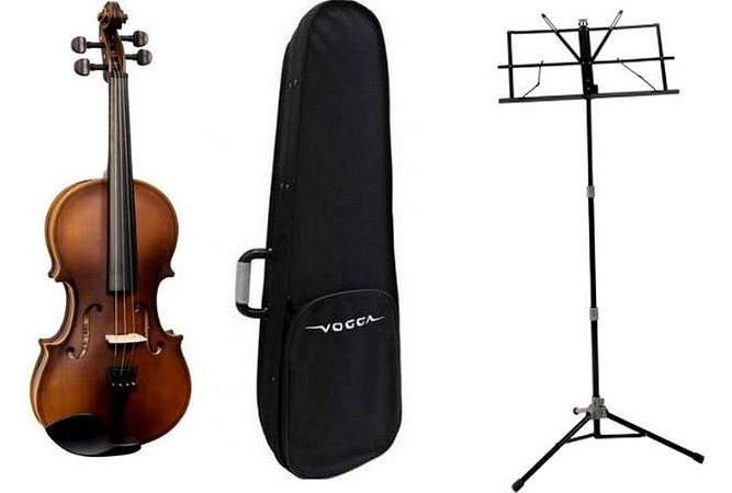 Kit de violino Vogga 4/4 Von144 e Estante