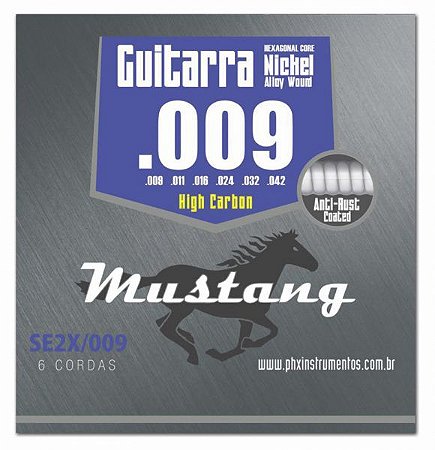 Encordoamento Mustang Guitarra High-Carbon Se2x 0.09