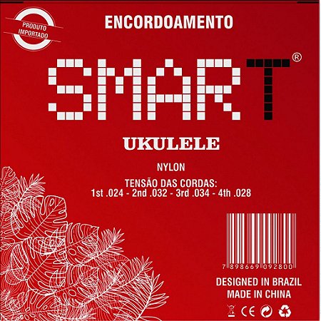 Encordoamento De Ukulele Nylon Smart 4 Cordas