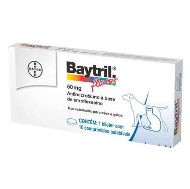 Baytril Flavour Bayer  (Emb. contem 10 Comprimidos)