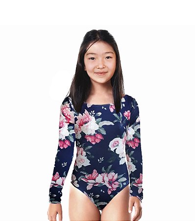 Maiô Infantil Manga Longa Proteção Solar Uv 50 Body Surfista