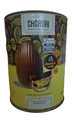Ovo 50%  recheado com caramelo de maracujá.