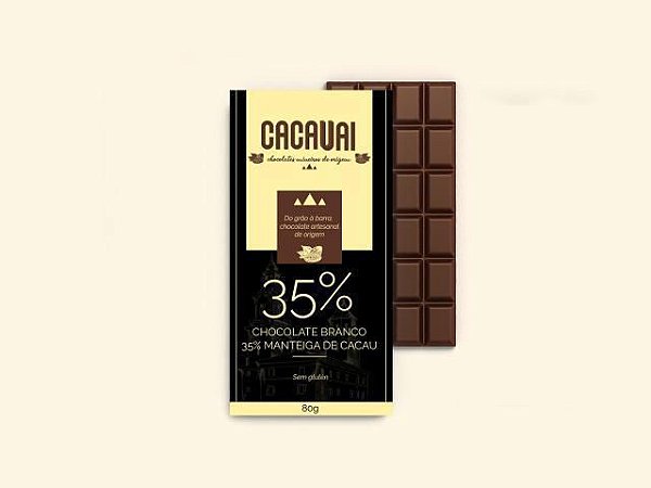 Barra de chocolate branco 35% cacau 20g