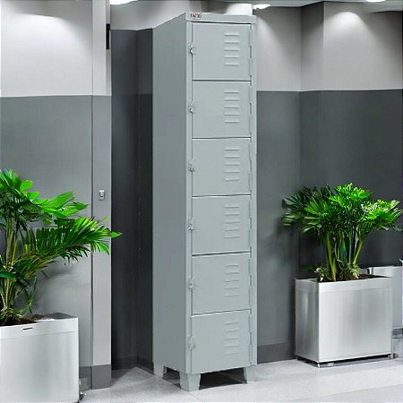 Roupeiro de Aço para Vestiário 6 Portas Mini FT