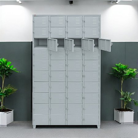 Roupeiro de Aço para Vestiário 30 Portas Mini FT