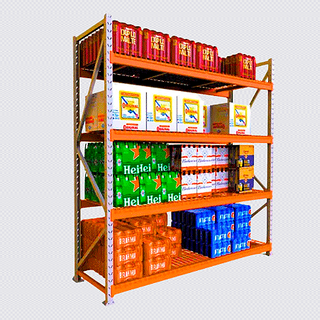 Porta Palete 4 prateleiras vazadas - Suporte de 1200kg