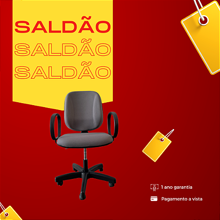 Cadeira Giratória Cinza - PROMOÇÃO